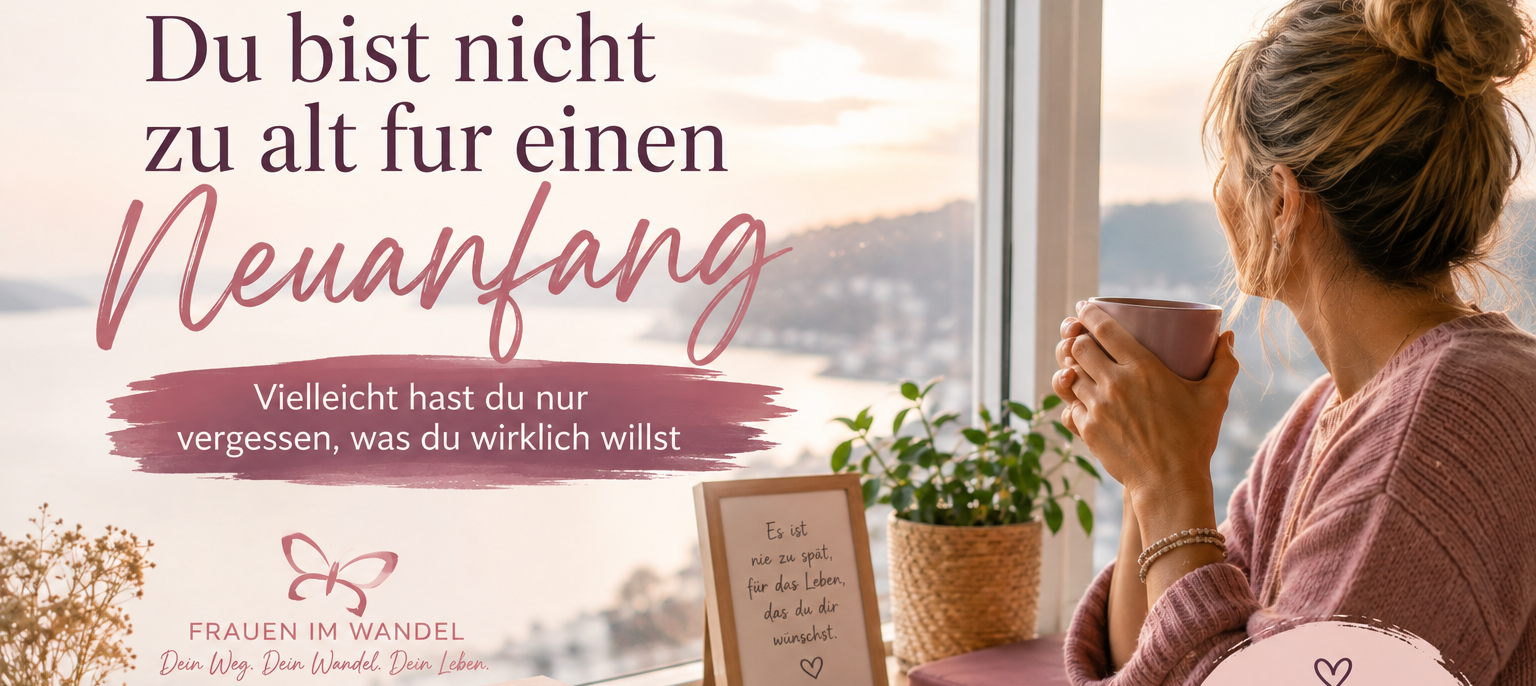 Du bist nicht zu alt für einen Neuanfang – vielleicht hast du nur vergessen, was du wirklich willst