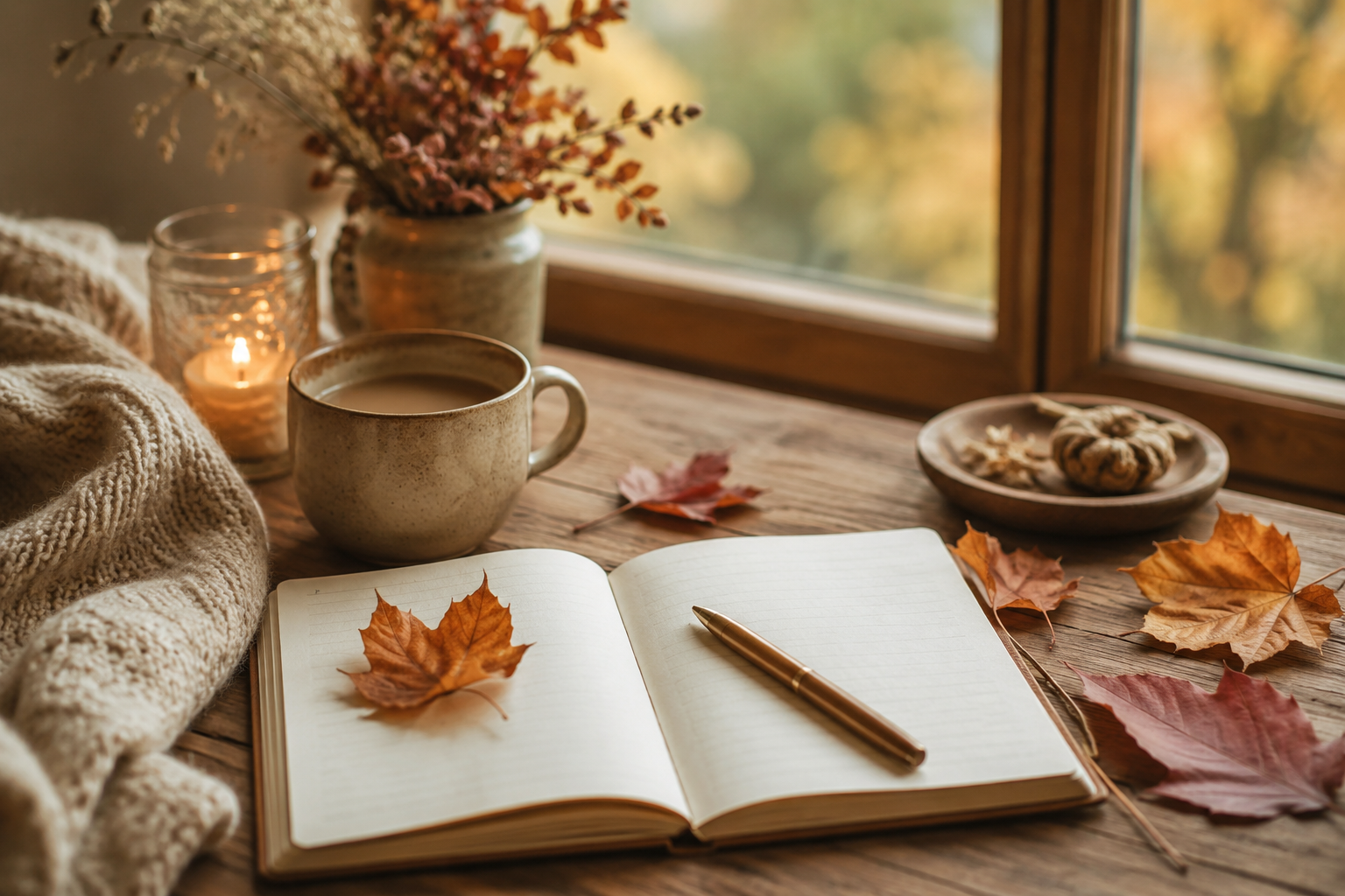 Herbst-Journaling: 15 Fragen, die dir neue Klarheit schenken